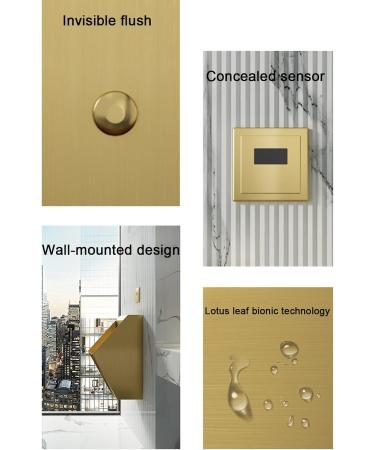 304 Stainless Steel Induction urinals Household Wall-Mounted Vertical Toilets Commercial Small Drainage Toilets Used in Bars Hotels Schools Public Toilet Urinal (Gold a) - Buy Online on GoSupps.com