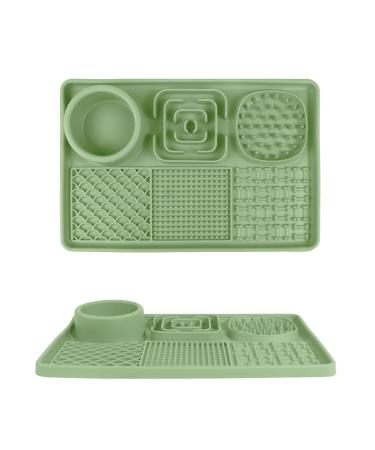 Aodaliy Upgrade XL Silicon Slip mat for dog cats free from BPA + Large Saugnapf Dog leak mat cat lick mat pet a great idea the dog while shower brush out etc.