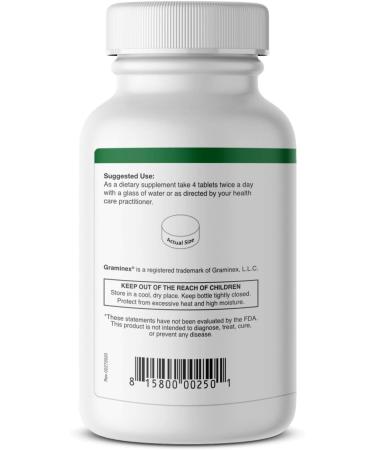 Graminex Alfalfa Tablets - Non-GMO Green Superfood Supplement with Vitamins, Minerals & Amino Acids | 240 Tablets - Buy Online on GoSupps.com