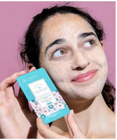 Vegan Zombie Mask - Sano Silk Dermatologist Tested Korean Face Mask for Glass Skin Pore Reduction & Anti-Aging - Pack of 8 - Buy Online on GoSupps.com