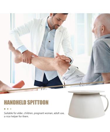 Cabilock Chamber Pot Bedpan with Lid - Portable Urinal Spittoon for Kids, Elderly Men and Women - Beige - Buy Online on GoSupps.com