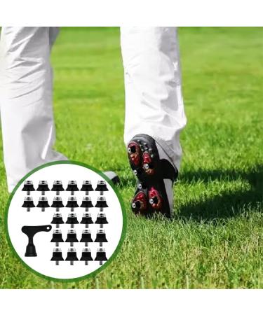 Approved 24 Soccer Shoe Screw Caps - Durable Plastic & Aluminum with Key | Replacement Soccer Caps (Black & Silver) - Buy Online on GoSupps.com