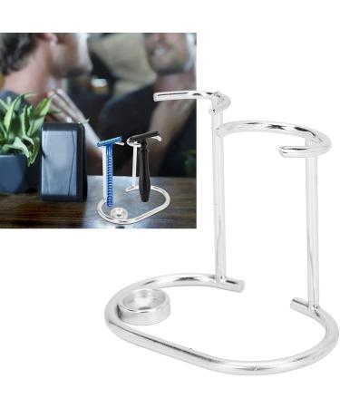 Stainless Steel Razor Stand - Modern Portable Shaving Brush Holder - Rustless Design for Restroom (Silver) | International Shipping - Buy Online on GoSupps.com