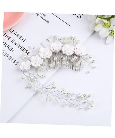 DOITOOL Bridal Side Combs Pearl Hair Comb Pearl Hair Clips Pearl Hair Pin Wedding Comb Barrette Bride Hair Clip Flower Girl Hair Clip Tiara Hair Comb for Bride Dress Accessories - Buy Online on GoSupps.com