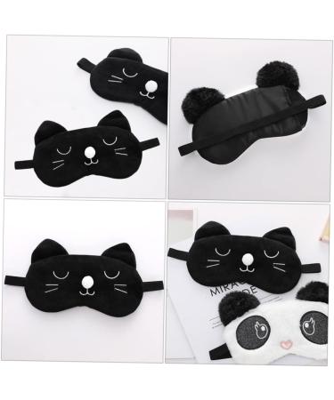 FOMIYES Funny Cat Eye Masks - 3 Pcs Cartoon Sleep Blindfolds for Adults | Panda Design Ideal for Sleep & Travel - Buy Online on GoSupps.com