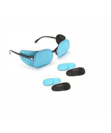 HAYATEC Occlusion Eye Patch Cover for Children Glasses - Treat Lazy Eye Amblyopia one Eye Disorder Children Spectacle 85x50 cm 3 Pairs (Blue)