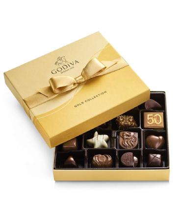 Godiva Chocolatier Chocolate Gold Gift Box, Assorted, 19 pc. 19 Count (Pack of 1) - Buy Online on GoSupps.com