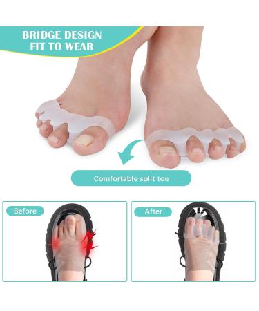 Toe Separator & Valgus Spreader - 2 Pairs Silicone Spreaders for Pedicure Overlapping Toes - Universal Fit for Men & Women Available in 3 Colors - Buy Online on GoSupps.com
