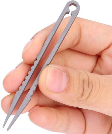 Zaweliyo Alloy Tweezers - Portable EDC Mini Tool for Outdoor Survival Camping & Travel | High Strength & Flexibility | 8.2 x 0.9 cm - Buy Online on GoSupps.com