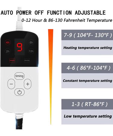 Adjustable Pet Heating Pad - Electric Dog Cat Thermal Mat with Timer & Waterproof Design - 18in x 18in Grey - Includes Anti-Chew Cord & Bonus Cover - Buy Online on GoSupps.com