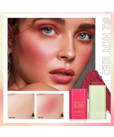 Kayswang Blush Stick 2-in-1 Cheek and Lip Tinted Moisture Stick Multi-Use Makeup Shadow Lips Cheek Blusher Creamy Makeup Long Lasting Natural Nude Makeup for All Skin (red-1) - Buy Online on GoSupps.com