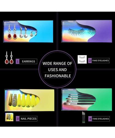 10 PCS Press on Nails Packaging Box Set with Nail File, Pusher, Double Sided Tape - Perfect for Handmade Nail Business - Buy Online on GoSupps.com