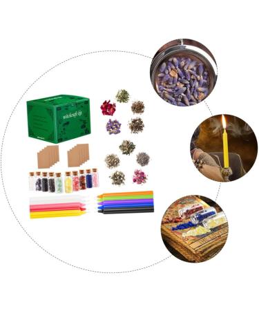 1 Set Witchcraft Candle & Wiccan Supplies - DIY Kits with Dried Flowers Meditation Accessories & Handmade Jewelry Materials - Buy Online on GoSupps.com
