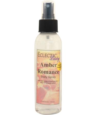 Amber Romance Body Spray (Double Strength) 4 ounces Body Mist for Women with Clean Light & Gentle Fragrance Long Lasting Perfume with Comforting Scent for Men & Women Cologne with Soft Subtle 4 Fluid Ounces (Double Strength)