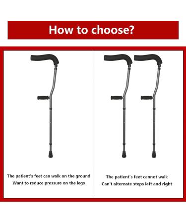 Lightweight Aluminum F-Shaped Crutch for The Elderly Adjustable Foldable Carry-On Cane for The Elderly Medical Rehabilitation Crutches Walker A F Type Warm Life (A F Type) - Buy Online on GoSupps.com