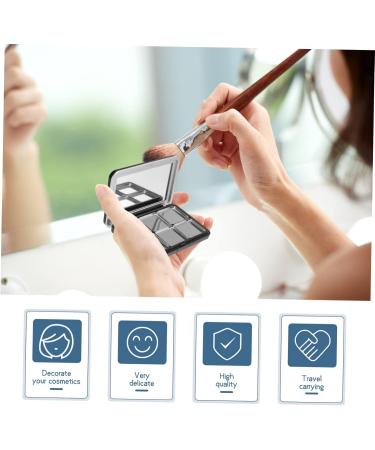 Healeved 1 Set Eye Shadow Box Refillable Lipstick Container Refillable Blusher Container DIY Blusher Container Travel Makeup Plate Fillable Eyeshadow Container Travel Eyeshadow Container 11x7.4cm Black - Buy Online on GoSupps.com