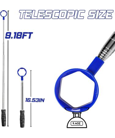 Melanther 9ft Golf Ball Retriever with Stainless Steel Shaft and Towel - Telescopic Tool for Water Retrieval | Golf Accessories and Gift - Buy Online on GoSupps.com