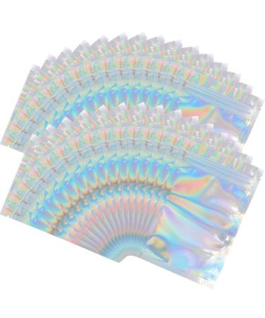 100 Pieces Mylar Holographic Resealable Bags - 4 x 6