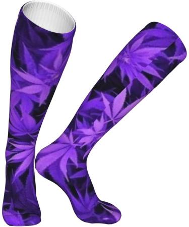 Buy Affordable Weed Leaf Compression Socks for Men & Women - 15-20 mmHg Circulation Support for Running & Cycling - Buy Online on GoSupps.com