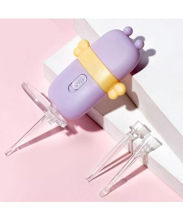 Silicone Earwax Cleaner | Soft Noctilucent Ear Picker Ear Digging Spoon Washable Earwax Removal Kit Reusable Cleaning Tool with Glass for Baby Kids Adults Jiahua Purple - Buy Online on GoSupps.com