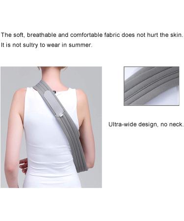 Adjustable Fixed Elbow Brace Arm Sling - Injury Support & Shoulder Surgery Immobilizer - Grey - Buy Online on GoSupps.com