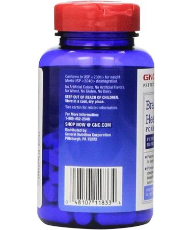 GNC Brain Health Formula - 60 Caplets | Supports Memory Function - Buy Online on GoSupps.com