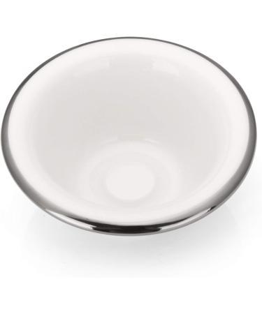 A.P. Donovan Shaving Shell - Simple Porcelain Soap Bowl | Elegant White with Platinum Edge for Luxurious Shaving Foam - Buy Online on GoSupps.com