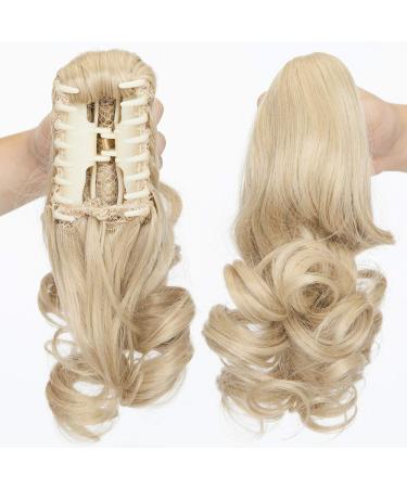 SEGO Ponytail Extension - Voluminous Wavy Real Hair Top Piece - Ashblond Mix - 30cm (110g) - International Shipping Available - Buy Online on GoSupps.com