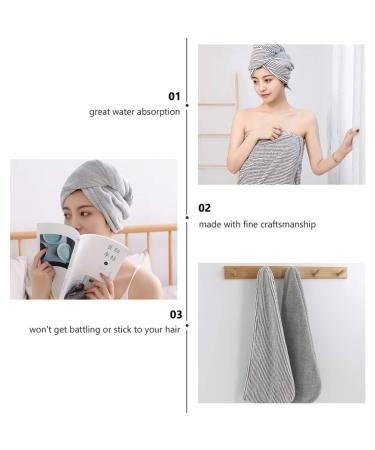 2-St Anti-Bacterial Bamboo Fiber Drying Hair Cap - Fast Drying Shower Hood & Absorbent Hair Dryer for Home - Buy Online on GoSupps.com
