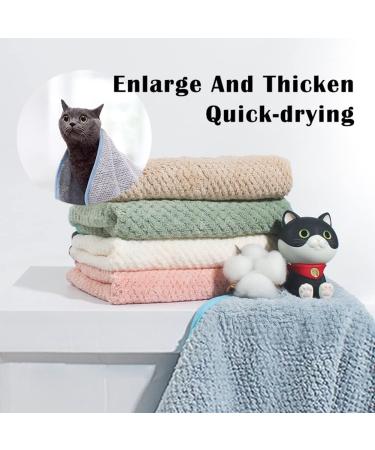 Valink Fast-Drying Microfiber Towel for Small & Medium Dogs & Cats - Extra Absorbent Pet Bath Towel in Green - Buy Online on GoSupps.com