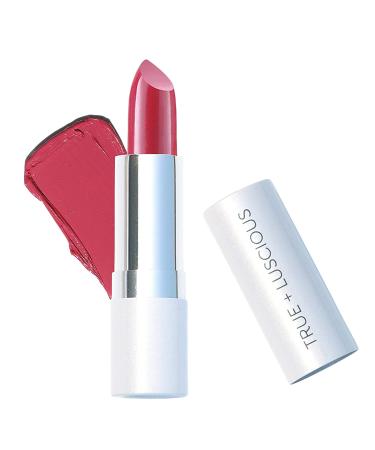 True + Luscious Super Moisture Lipstick   Clean  Vegan and Cruelty Free   Lasting Hydration for Dry Lips with a Sheer Finish   Creamy Rose