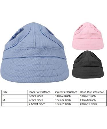 PSPSOP Eisable Dog Baseball Cap - Sun Protection Hat with Ear Holes for Outdoor Sports (Size S - Rosa) - Buy Online on GoSupps.com