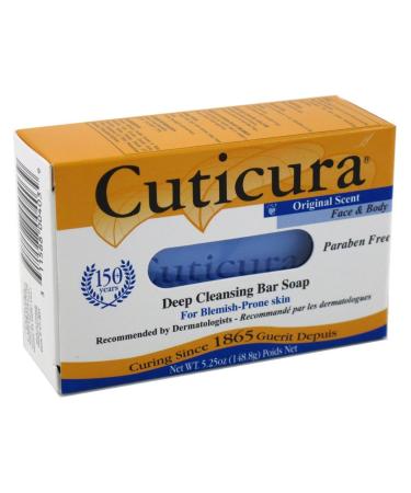 Cuticura Deep Cleansing Face and Body Soap  Original Scent 5.25 oz