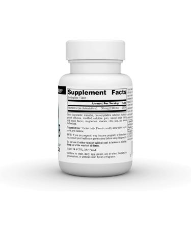 Source Naturals Vitamin D-3 2000 IU Fast Melt Tablets - Bone & Immune Health Support - Black Cherry Peach Flavor - 120 Count - Buy Online on GoSupps.com