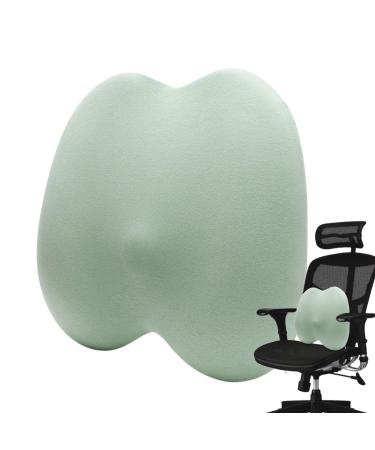 Car Seat Lumbar Cushion Breathable Lumbar Support Cushion - Ergonomic Summer Waist Protection Soft Sponge Car Waist Pad Green