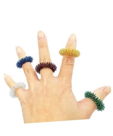 JECOMPRIS Game Set for children children's toys 12th sensory finger rings roller toy Massagering tool toys acupressure finger rings Child scroll wheel mini toys for children 2.8*2.8cm As shown