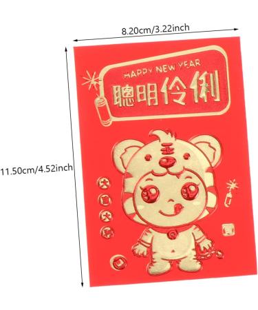 COOPHYA 30pcs Year of The Tiger Red Envelope New Year Red Packet Chinese Lucky Money Pockets Year of Tiger Red Packets Pocketbooks Envelopes 2021 New Copper Sheet Cartoon Coated Paper - Buy Online on GoSupps.com