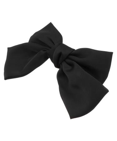 1pc Bow French Large Bow Women French Barrette Bowknot Hair Pin Hair Bow Satin Bow Barrette Women Bowknot Hairclips Black Bow Hair Clip Styling Bowknot Big Bow Bride Alligator Clip