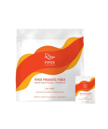 Piper Prebiotic Fiber: Oat Bran Powder (High Molecular Weight Oat Beta-Glucan) for Blood Glucose Cholesterol Regularity