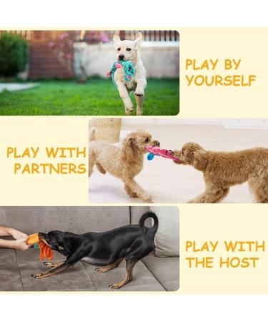 AWOOF No Stuffing Dog Toy 5 Pack Crinkle Squeaky Dogs Teething Chew Toys Set for Small Medium Large Breed Puppies Aggressive Chewers Durable Birthday Interactive Plaything Dogs Doggies Toys Land animals - Buy Online on GoSupps.com