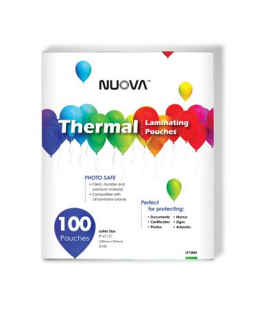 Nuova Premium Thermal Laminating Pouches 9" x 11.5", Letter Size, 3 mil, 100 Pack (LP100H) 100-Pack/3-mil - Buy Online on GoSupps.com