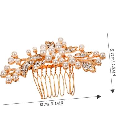 minkissy Wedding Hair Accessories for Bridal Bride Hair Accessories Wedding Hair Accessories for Bride Rhinestone Hair Clips Women Hair Accessories European and American Pearl Miss Comb - Buy Online on GoSupps.com