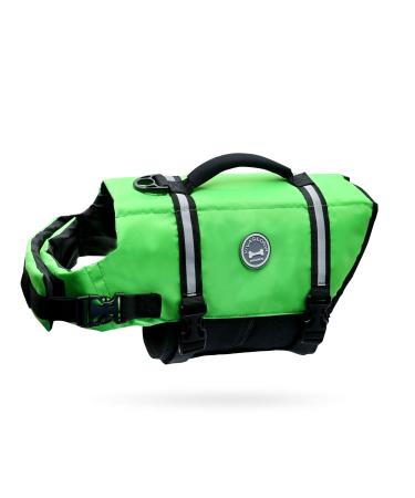 Vivaglory Ripstop Dogs Rescue vest For Small Medium Boat Dog Wallpage with improved buoyancy & visibility neon-green M: 53-63cm (chest circumference) neon-green - Buy Online on GoSupps.com