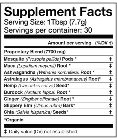 Anima Mundi Apothecary Qi Energy & Protein Superfood Powder - Adaptogenic Adrenal Support Supplement with Ashwagandha & Slippery Elm - Mood & Energy Support Supplement & Protein Powder (8oz / 227g) - Buy Online on GoSupps.com