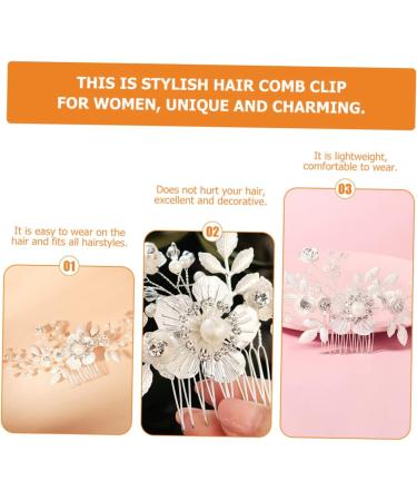 MAGICLULU Flower Comb Hair Jewelry Pearl Hair Accessories Hair Comb for Bride Wedding Bride Hair Comb Wedding Hair Accessories for Brides Headpiece for Bride Bridal Hair Accessory - Buy Online on GoSupps.com