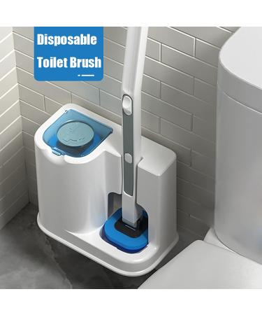 Disposable Toilet Brush with 40 Refills | Effective Toilet Bowl Cleaner Wand Set with Storage Caddy | Effortless Cleaning & Hygiene - Buy Online on GoSupps.com