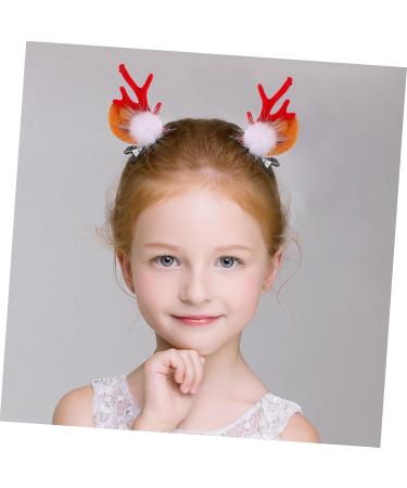 FOMIYES 2 Pairs Christmas Hair Clips Antlers Hair Clips for Women Christmas Hair Barrette Girls Hairpin Reindeer Horn Hair Kids Hair Accessories Xmas Hairpin Headband Flannel Pine Cones - Buy Online on GoSupps.com