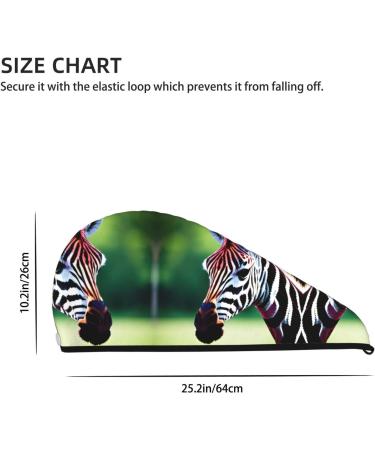 Zebra & Giraffe Coral Velvet Dry Hair Cap | Quick-Dry Hair Towel Wrap for Men & Women | Travel & Home Essential - Buy Online on GoSupps.com