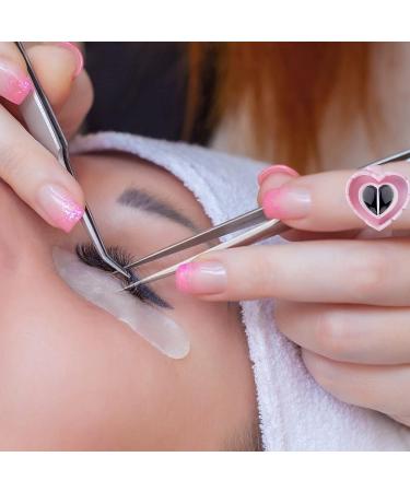 Fawyteng 100pcs Pink Lovely Heart Shape Glue Rings for Eyelash Extensions - Disposable Lash Glue Cups and Holder - Buy Online on GoSupps.com