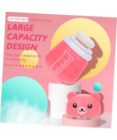Balacoo 2pcs Body Powder Box Body Powder Puff Loose Powder Containers Refillable Cosmetic Containers Travel Pink 10x7cm - Buy Online on GoSupps.com